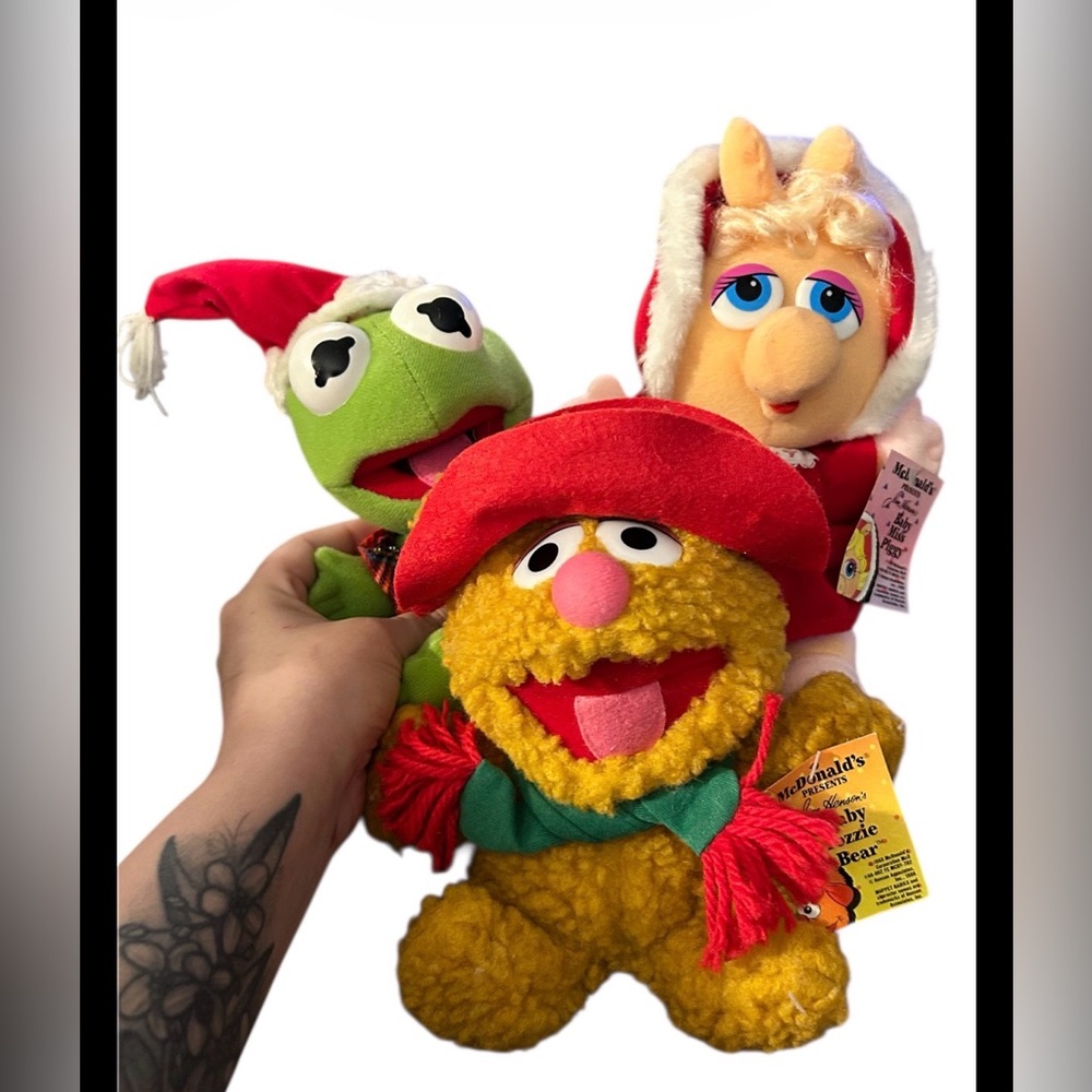 Vintage 1987 McDonald’s Jim Henson Muppet Babies Fozzie Kermit Ms Piggy W Tags